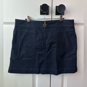 Tory Burch Women’s Elise Zip Denim Mini Skirt (Size 10)